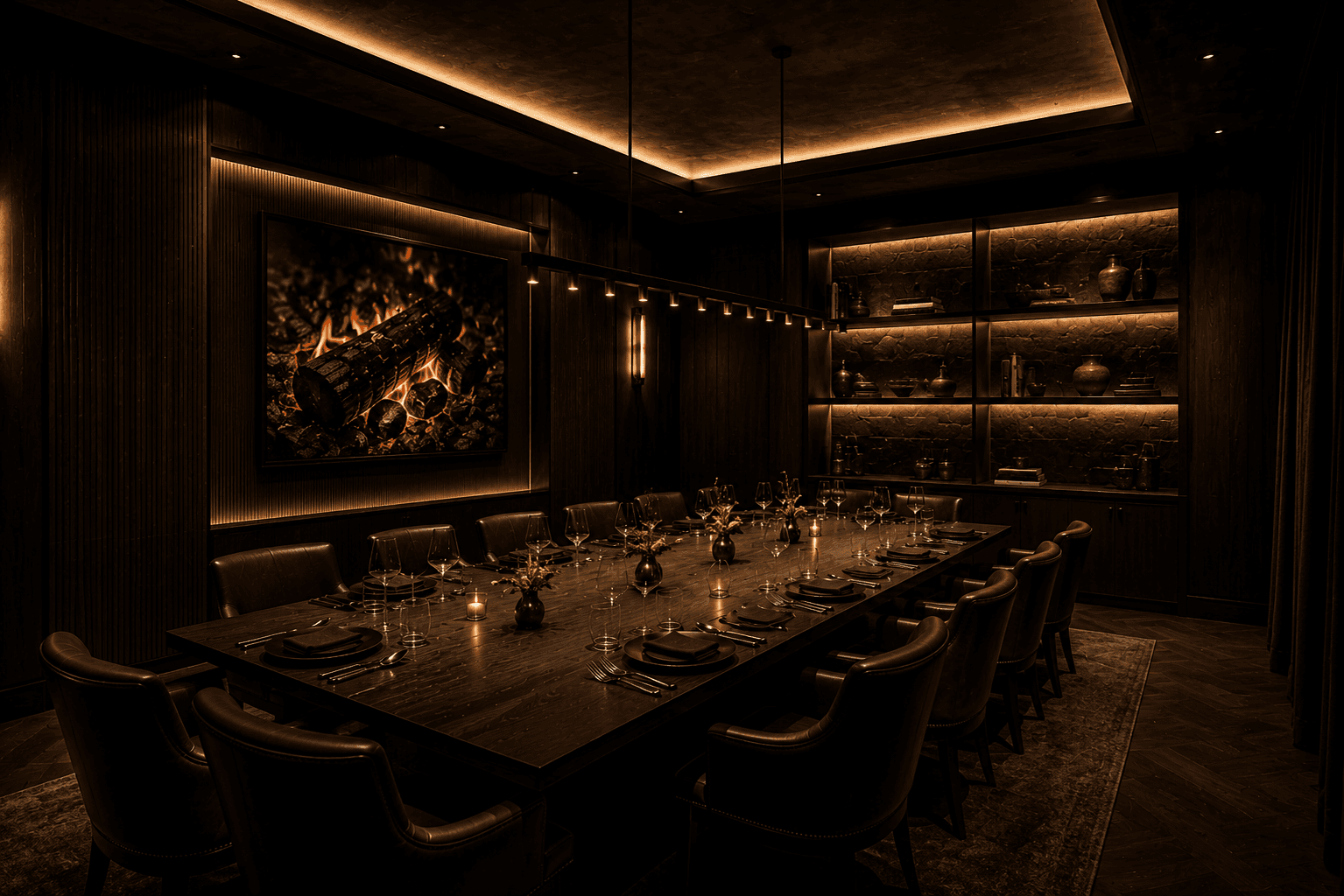 The private dining room at Ember House